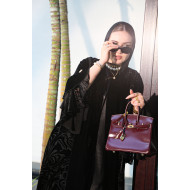 عباية المخمل بأكمام امبريلا