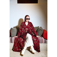 عباية الورود- Deep Crimson