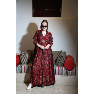 عباية الورود- Deep Crimson