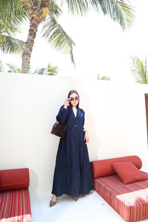 عباية بليزر فاخرة - كحلي