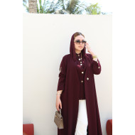 عباية عنابي أنيقة