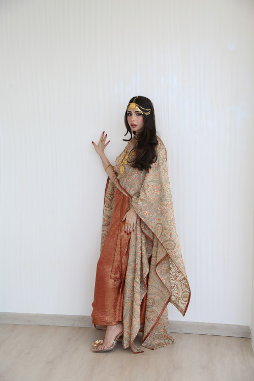 Kashmiri bisht in beige