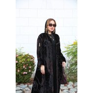 عباية  مخملية- Deep Brown