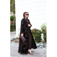 عباية  مخملية- Chocolate