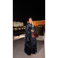 عباية  مخملية- Marin Blue