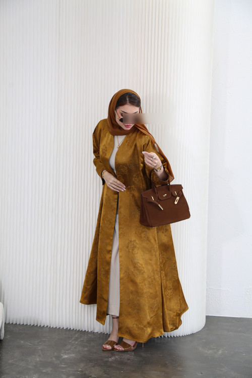 Golden viscose abaya