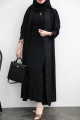 Practical abaya patterned with small flowers