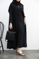 Practical abaya patterned with small flowers