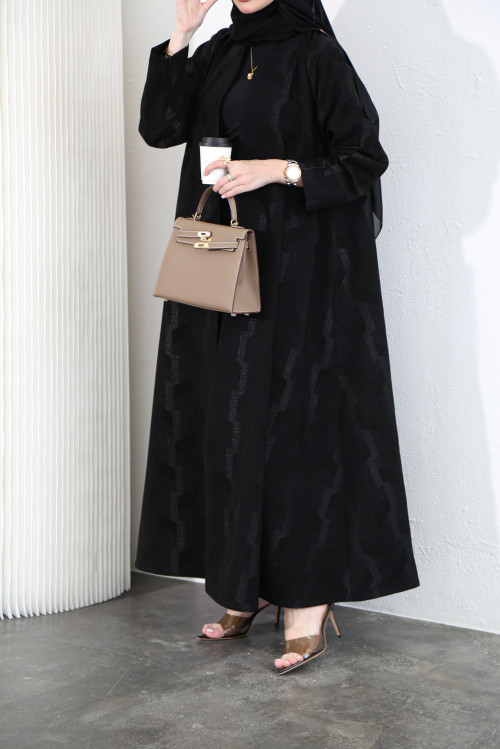 Striped practical abaya
