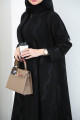 Striped practical abaya