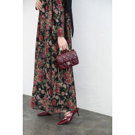 Colorful roses abaya - black background