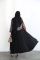 Black embellished abaya