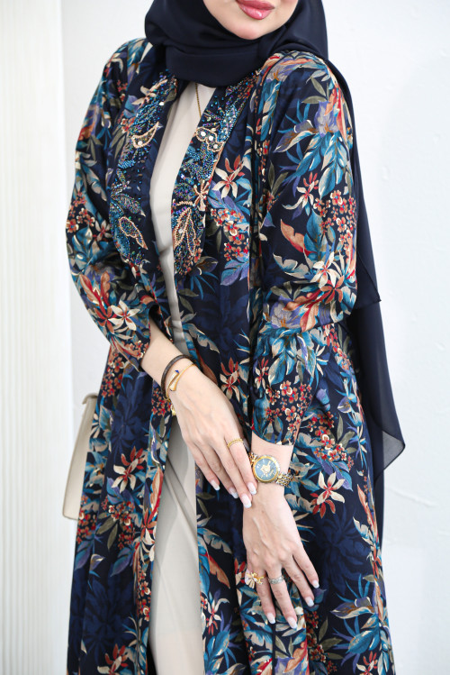 Narcissus Abaya - Navy