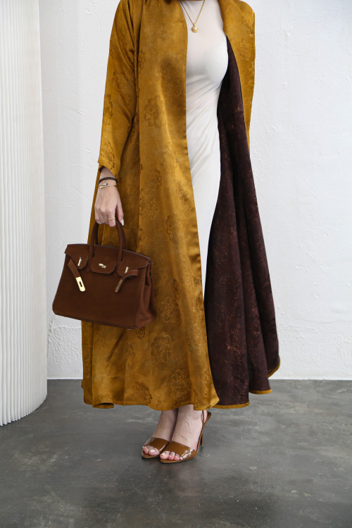 Golden viscose abaya