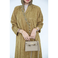 Embellished abaya - olive gold