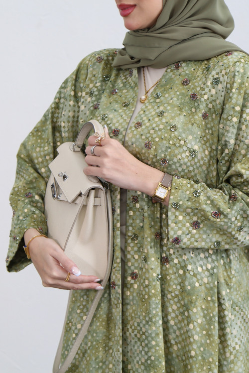 Square Abaya - Pistachio