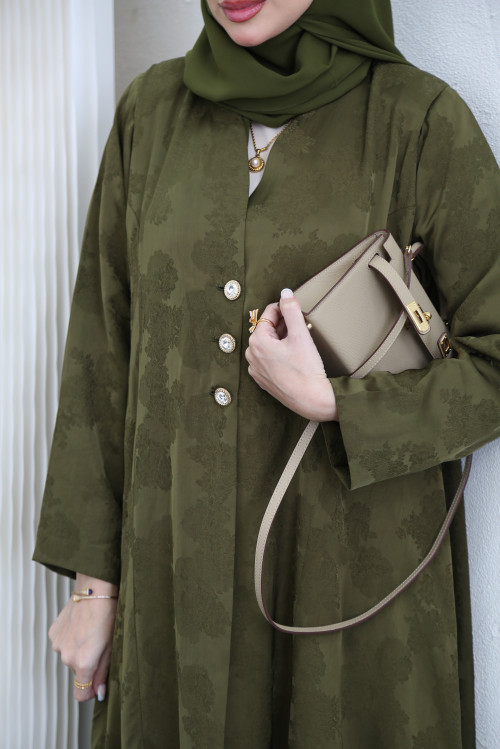 Viscose Abaya - Olive Green