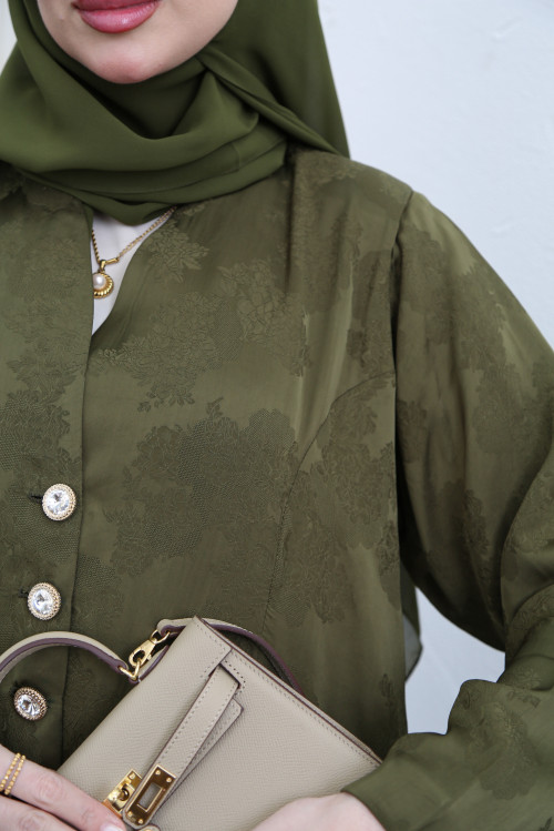 Viscose Abaya - Olive Green