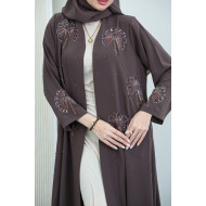 Dahlia Abaya - Lavender Gray