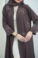 Dahlia Abaya - Lavender Gray