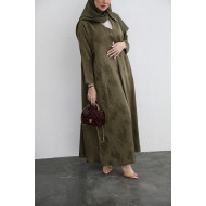 Viscose abaya in olive color