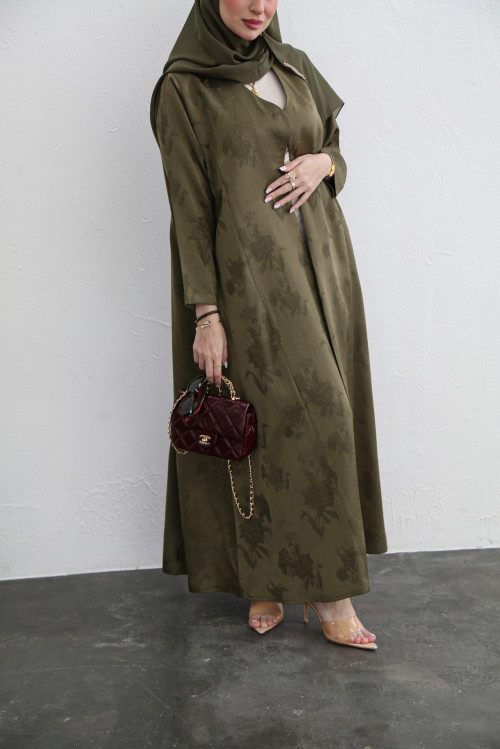 Viscose abaya in olive color