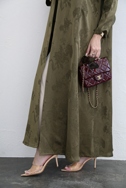 Viscose abaya in olive color
