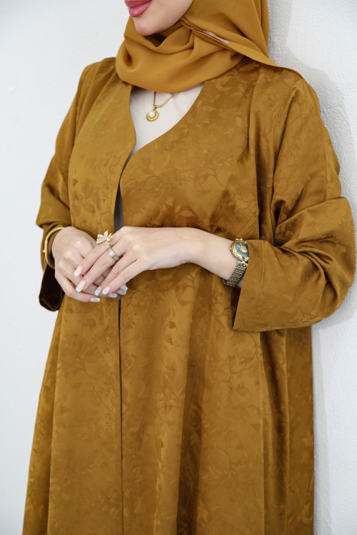 Viscose abaya in honey color