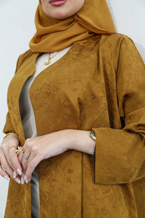 Viscose abaya in honey color