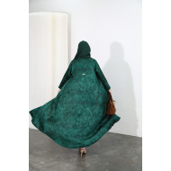 Royal green viscose abaya