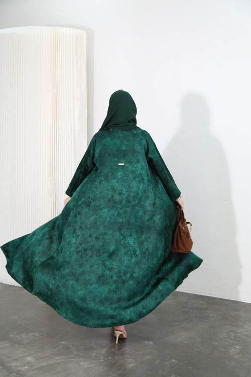 Royal green viscose abaya