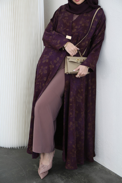 Viscose abaya - purple