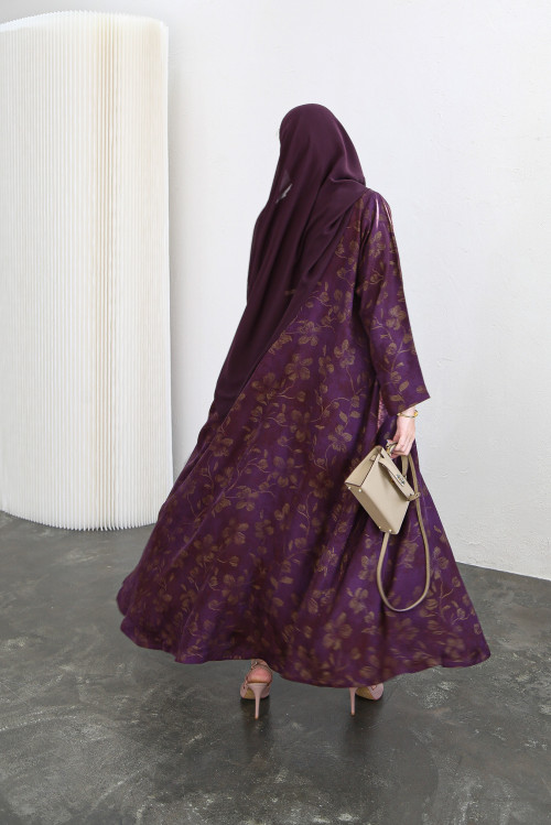 Viscose abaya - purple