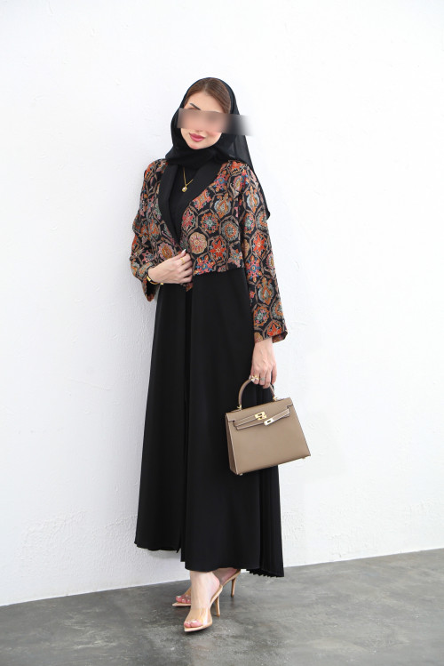 Black embellished abaya