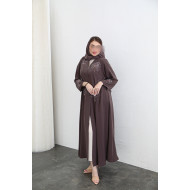 Dahlia Abaya - Lavender Gray
