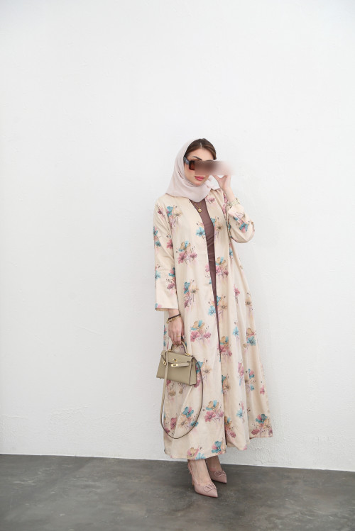 Camellia flower abaya
