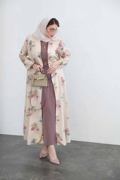Camellia flower abaya