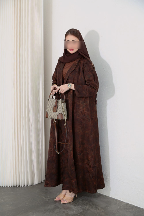 Viscose Abaya - Vintage Mahogany
