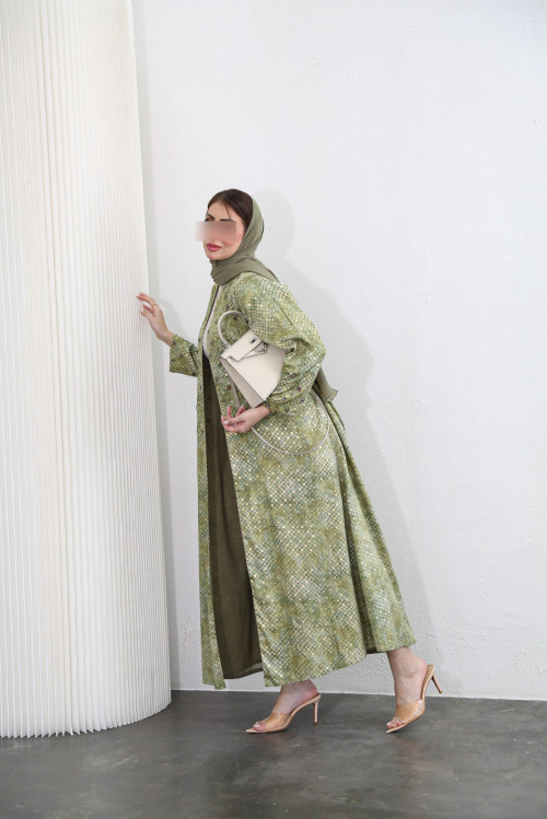 Square Abaya - Pistachio