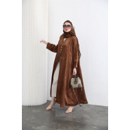 Viscose abaya - chocolate brown