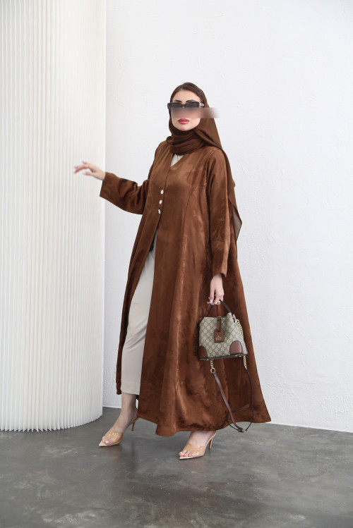 Viscose abaya - chocolate brown