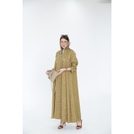 Embellished abaya - olive gold
