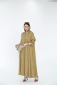 Embellished abaya - olive gold