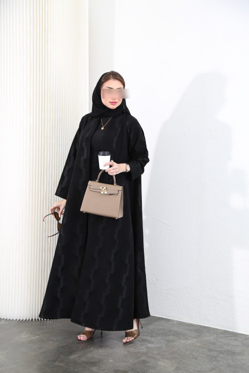 Striped practical abaya