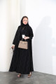 Striped practical abaya