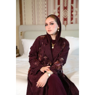 عباية فيسكوز -Dark Plum 