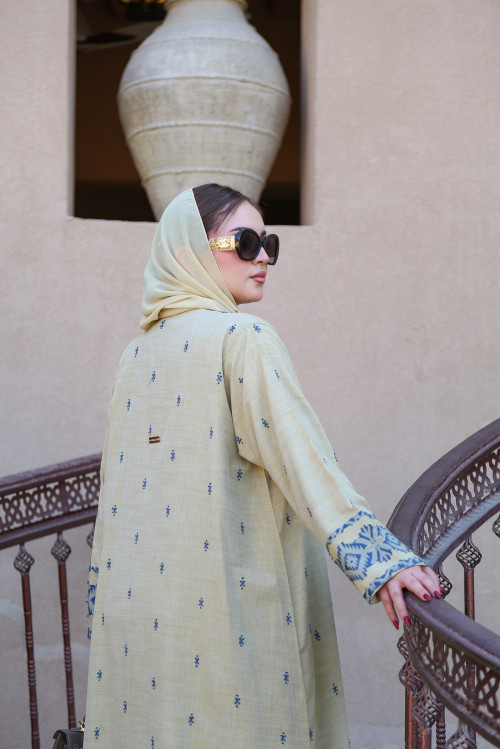 Jamdani blazer abaya