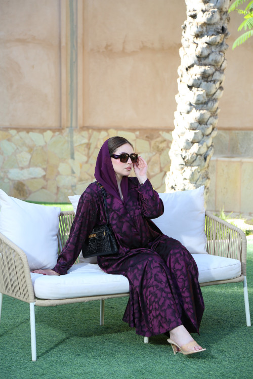 Luxurious purple abaya