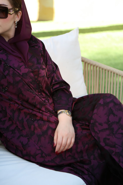 Luxurious purple abaya