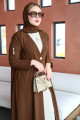 Brown practical abaya